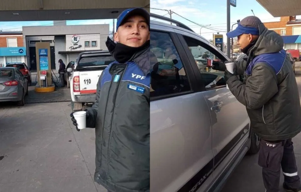 Gran gesto de la YPF de Viedma: reparte café y alfajores cuando hay demoras 