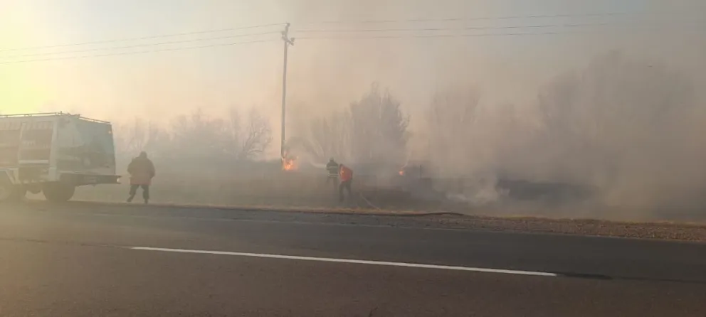 Peligro: un incendio generó una cortina de humo cubriendo la ruta 3