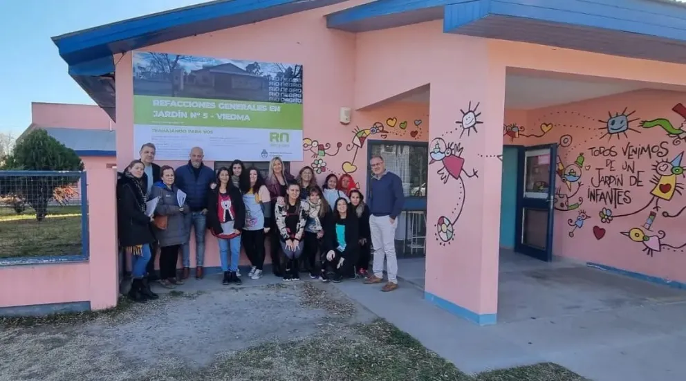 Dieron inicio a la obra de refacción del Jardín 5 de Viedma