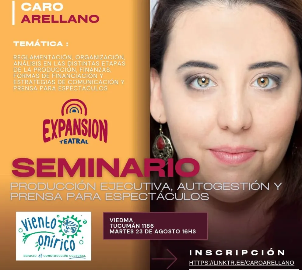 Caro Arellano llega a Viedma para dictar un seminario teatral