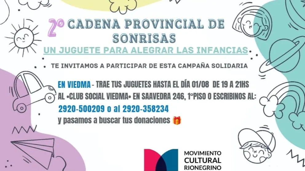 Referentes culturales realizan una campaña para recolectar juguetes en Viedma