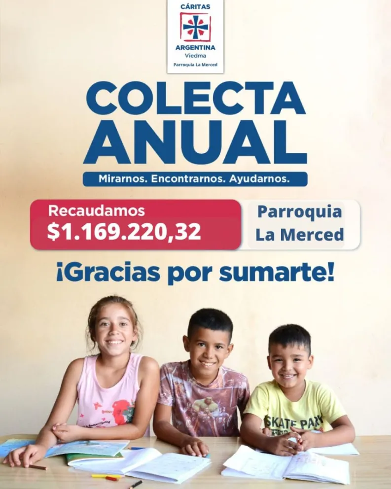 Viedma solidaria: La ciudad aportó casi 4 millones a la colecta de Caritas