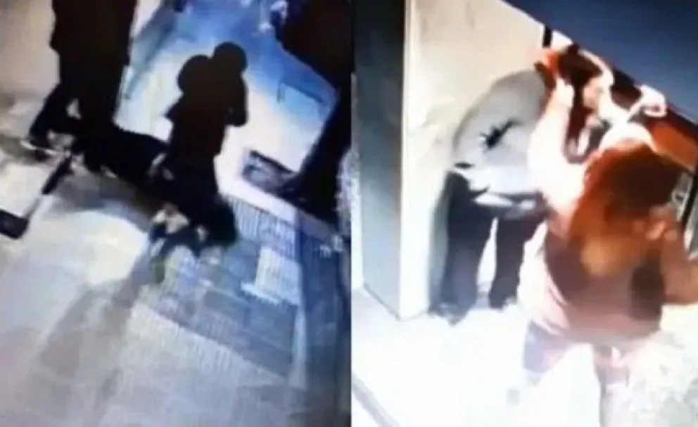 Video: retiran del país a un diplomático luego que su pareja agrediera brutalmente a la encargada de un edificio 