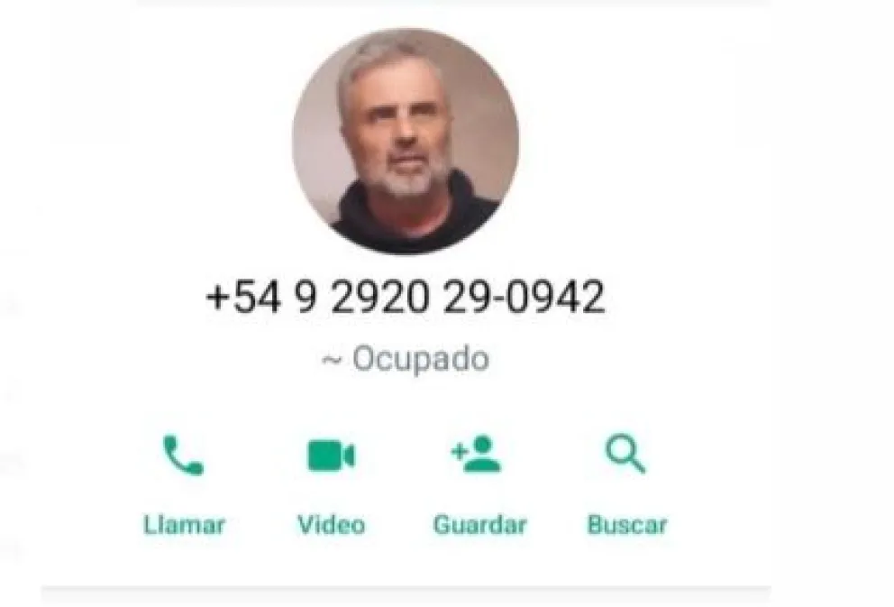 Crearon un falso perfil de WhatsApp de Ricardo Curetti
