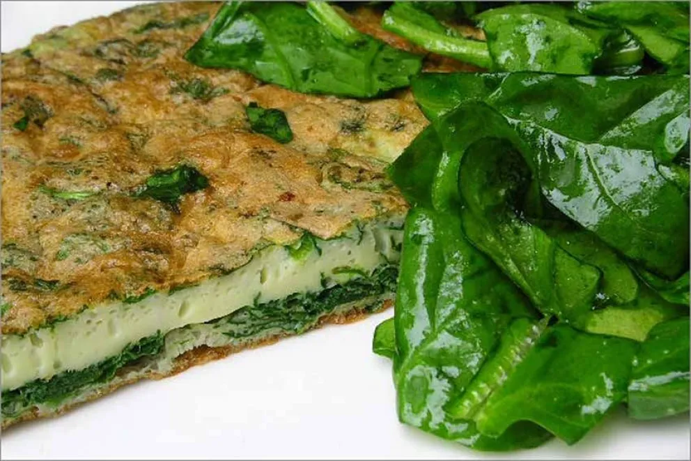 Deliciosa tortilla de espinaca: una opción saludable en 4 pasos