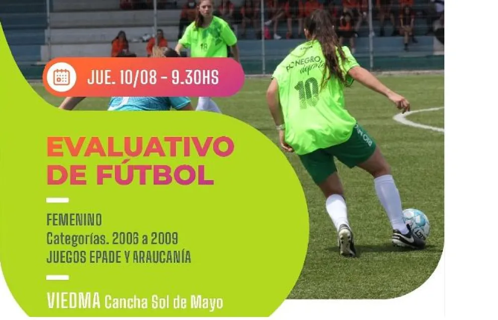 Evaluativo de fútbol femenino para los Juegos Epade y Araucanía