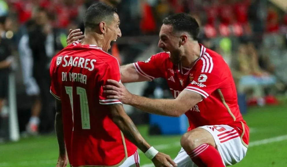 Se hizo costumbre para "Fideo": Benfica venció a Porto en la Supercopa con gol de Di María