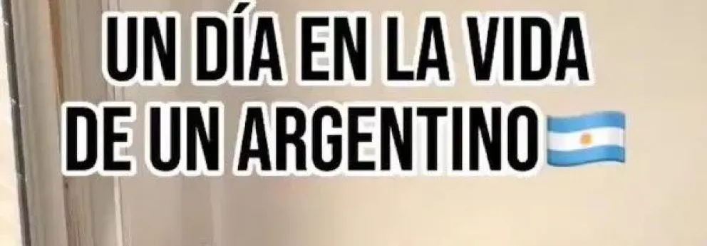 Insultar, comer asado, empanadas y besar a Messi es el día en la vida de un argentino según un tiktoker
