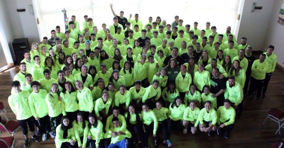 Delegación de Río Negro que compitió en los Juegos de la Araucanía.