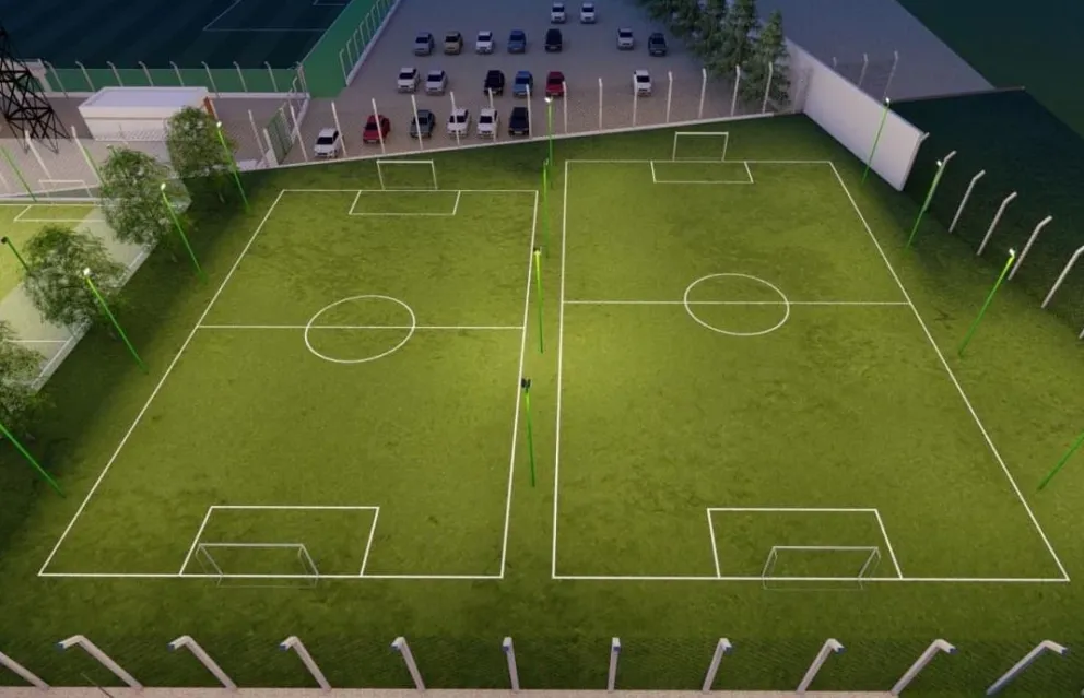 Deportivo Patagones avanza en el proyecto de las canchas de césped en el Predio Costanera