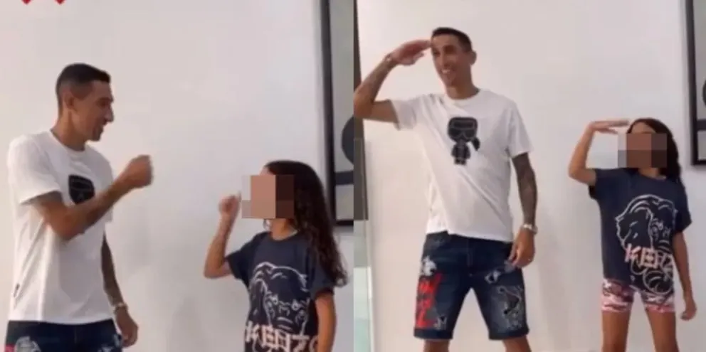Ángel Di María y su talento fuera de la cancha: el baile que hizo con su hija