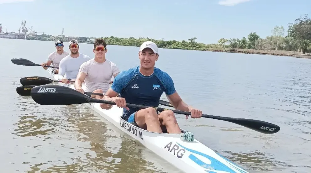 El K4 argentino finalizó 7° en la semifinal del Mundial de Duisburgo