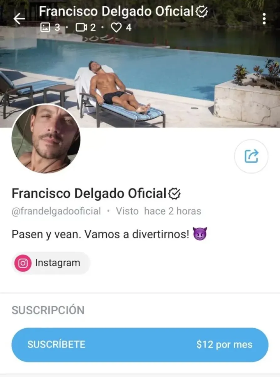 Fran Delgado en Onlyfans: el ex Gran Hermano rionegrino volvió con todo |  Diario El Cordillerano