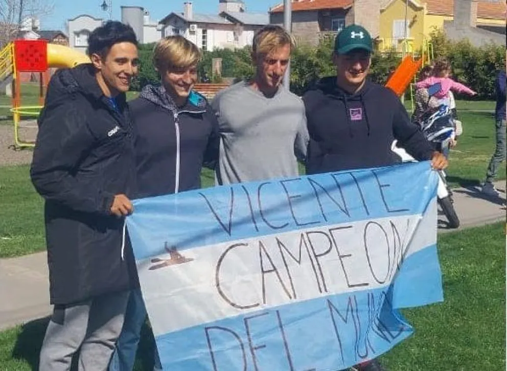 ¡Ahí viene el campeón!: Una multitud se convocó para recibir a Vicente Vergauven