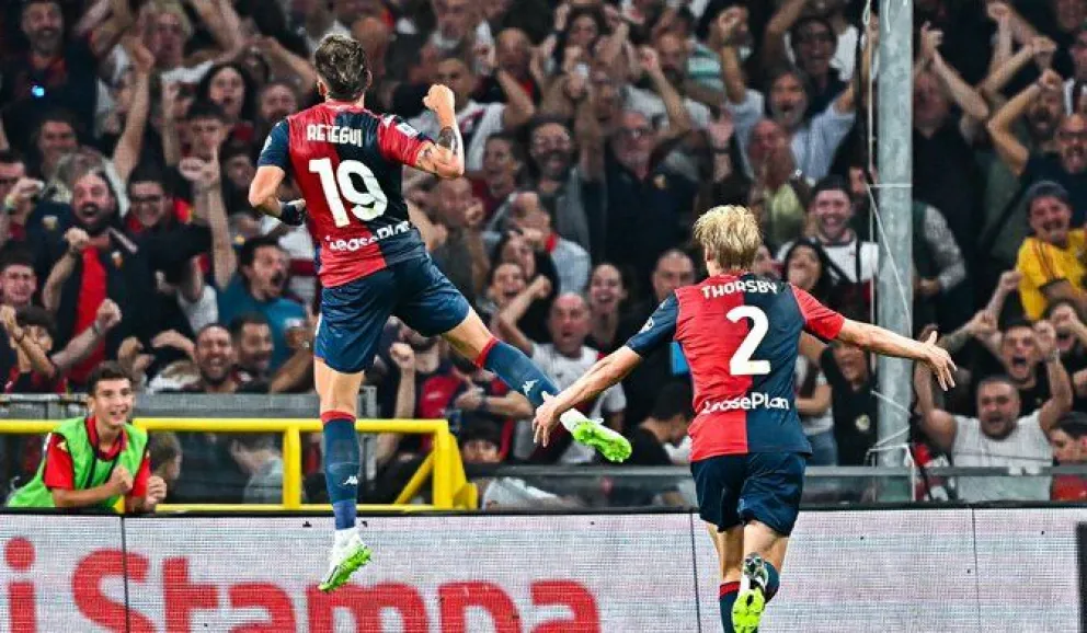 Mateo Retegui anotó en la goleada del Genoa sobre la Roma