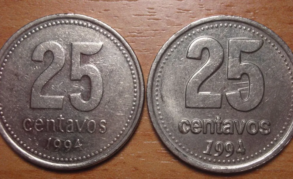 Coleccionistas pagan hasta  $ 30.000 por una moneda de 25 centavos 