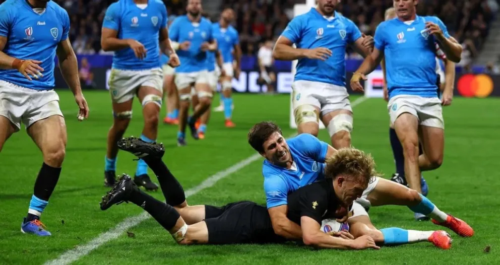 Mundial de Rugby Francia 2023: los All Blacks golearon a Uruguay y están en cuartos de final