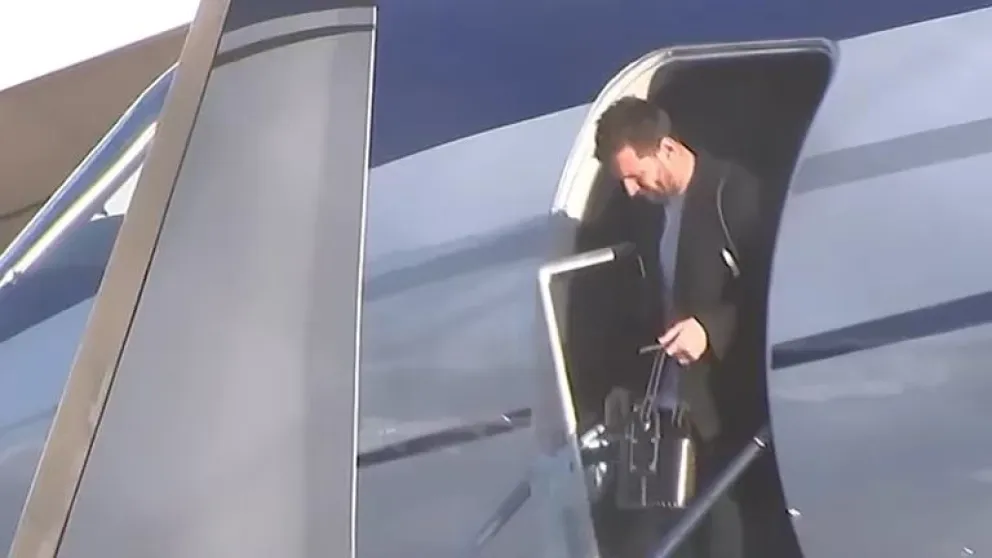 Lionel Messi llegó desde Estados Unidos y se prepara para los encuentros de Eliminatorias