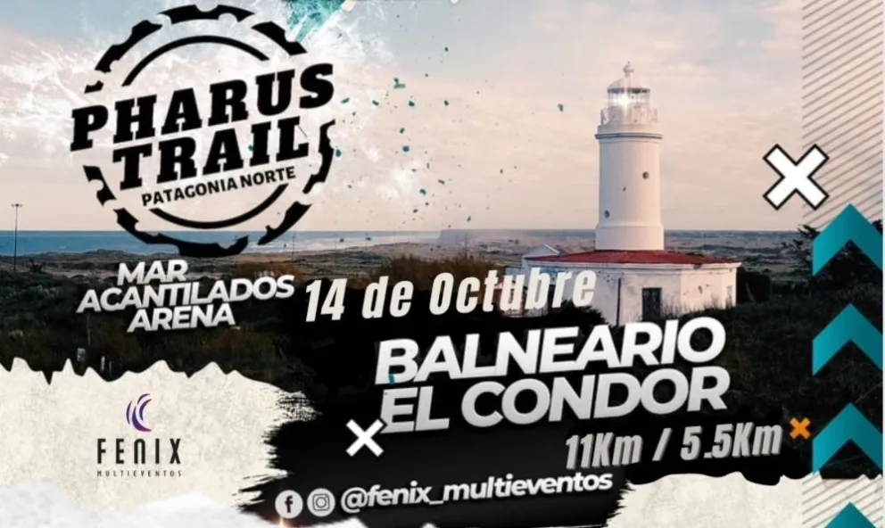 Pharus Trail Patagonia Norte: el balneario El Cóndor recibe la competencia el fin de semana largo