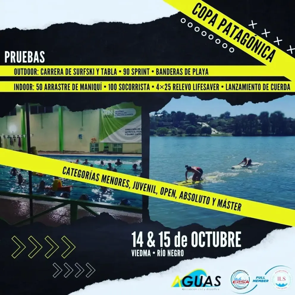 Viedma se prepara para recibir la Copa Patagónica de Salvamento Deportivo