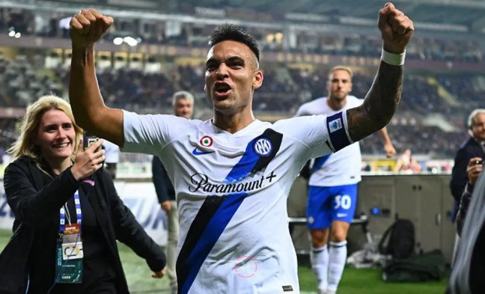 El “Toro” Lautaro Martínez anotó en la goleada de Inter ante Torino