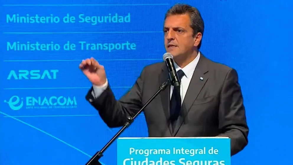Sergio Massa presentó el programa "Ciudades Seguras" para combatir la inseguridad 