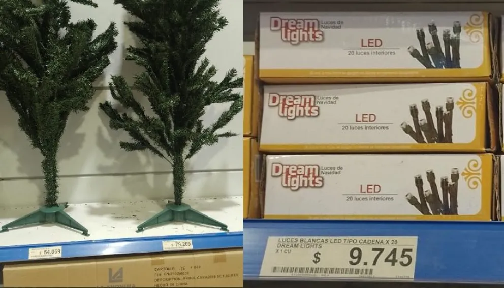 Navidad salada: un arbolito cuesta casi 80 mil pesos y las luces arrancan desde 9 mil pesos
