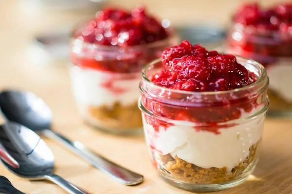 Cheesecake exprés: versión light sin azúcar y en sólo 2 minutos