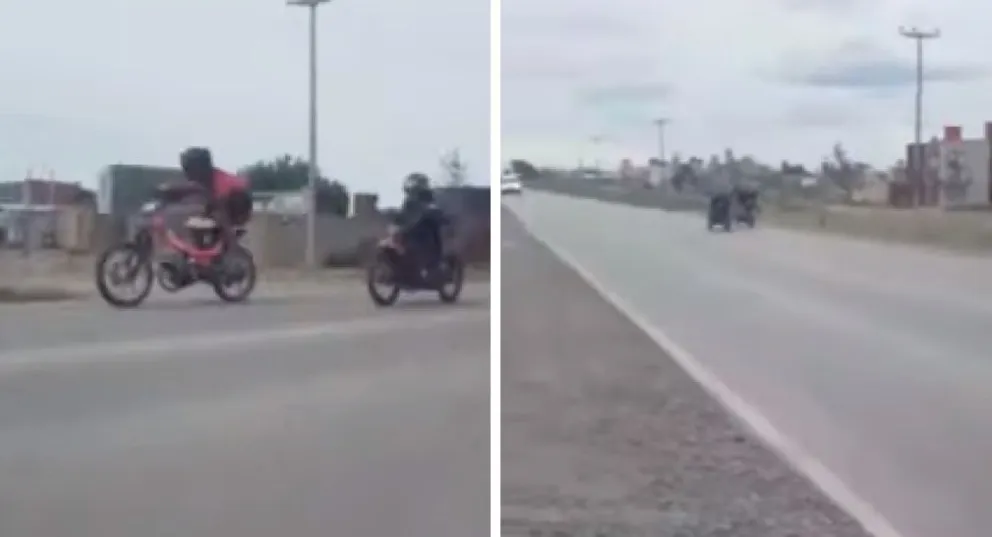 Persisten las picadas de motos en Viedma: un nuevo video enciende las alarmas 