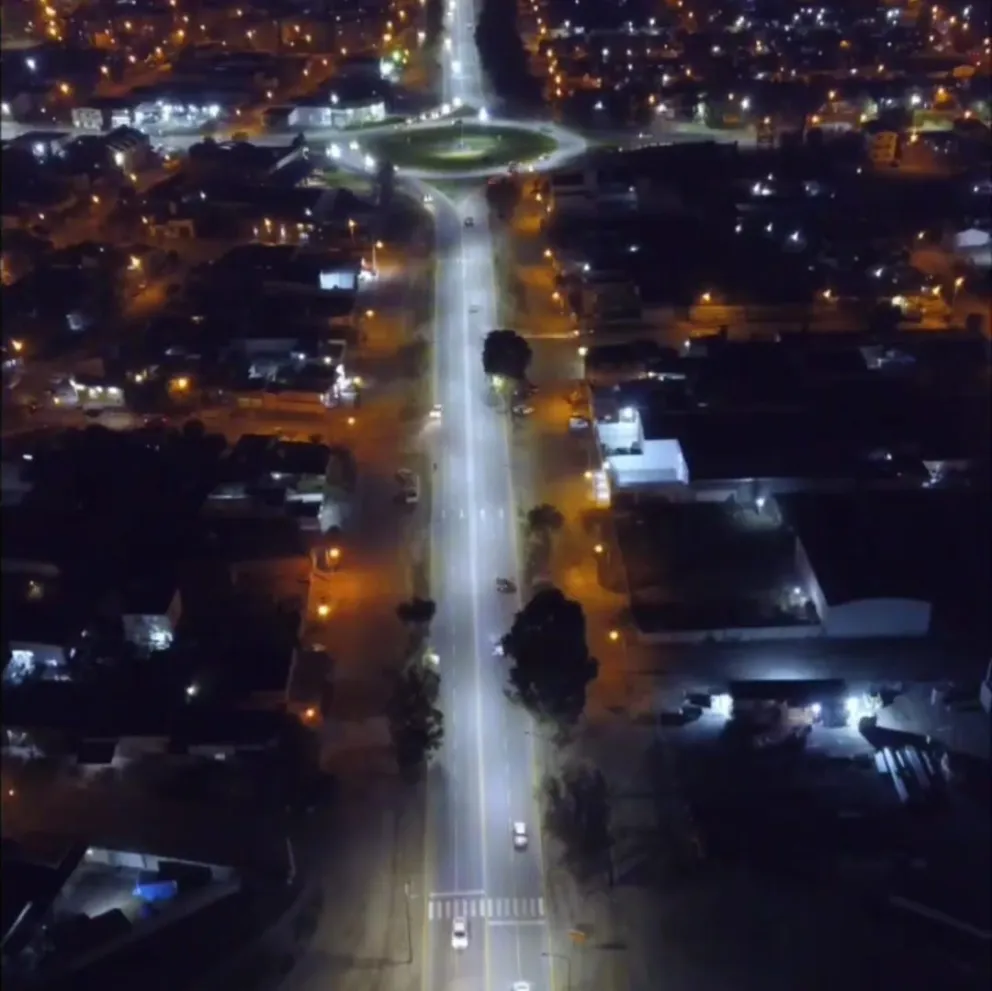 Ahora sí se inicia la obra de iluminación del cuarto tramo de la avenida Perón