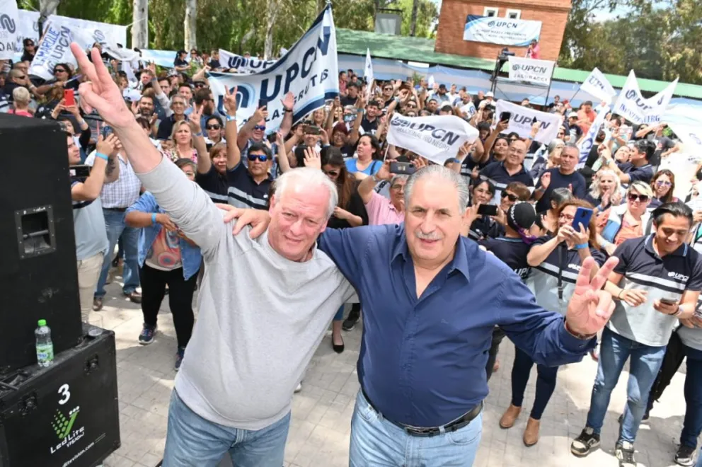El líder y conductor de UPCN, Andrés Rodriguez, visitó la capital provincial y realizó un acto con Scalesi
