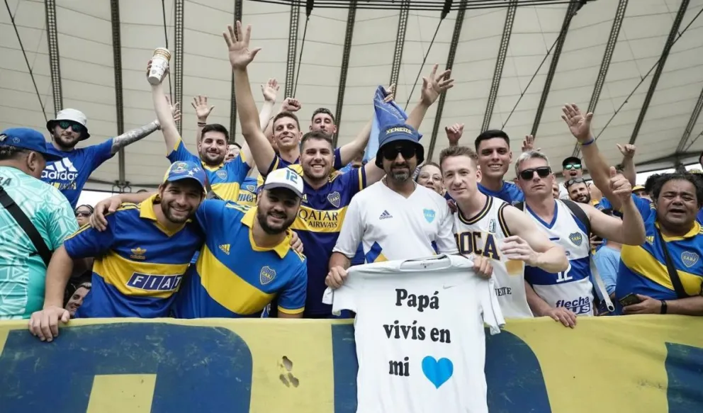 El emotivo posteo del maragato Fabio Entraigas: fue a ver a Boca y llevó las cenizas de su papá, fallecido días atrás