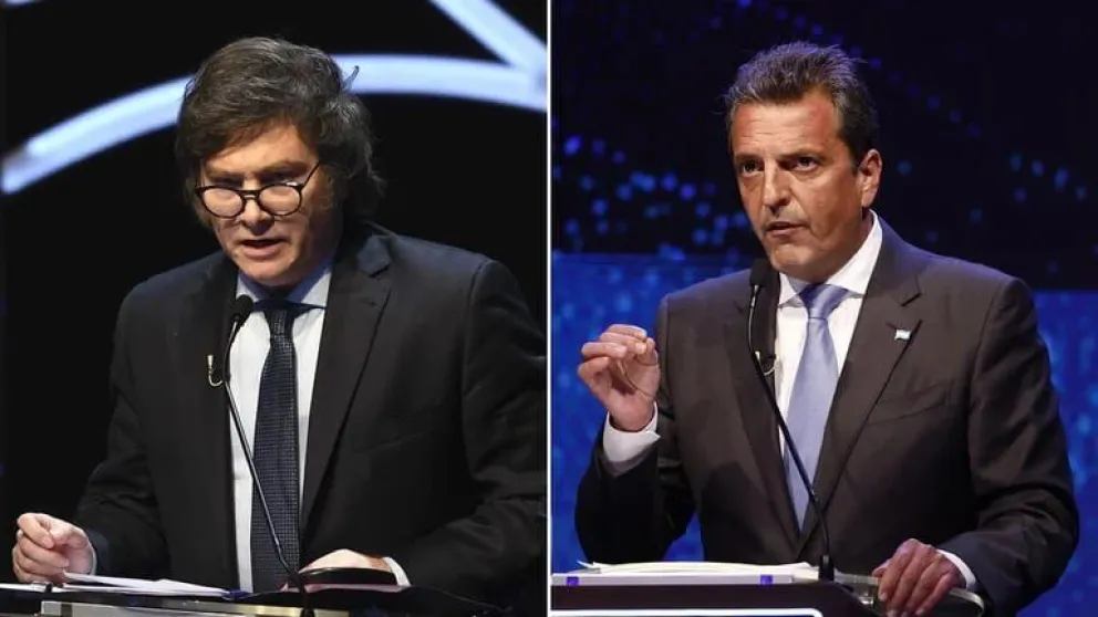 Qué dirigentes acompañarán a Massa y a Milei en el debate presidencial