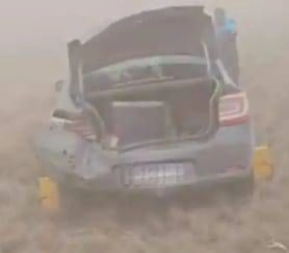 Por baja visibilidad colisionaron dos automovilistas en ruta nacional 3