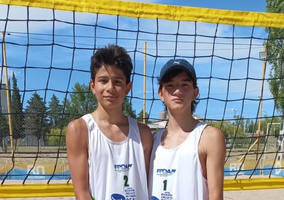 Nahuel  Cornejo y Donato Serafini representarán a Rio Negro en el Nacional de Beach Voley