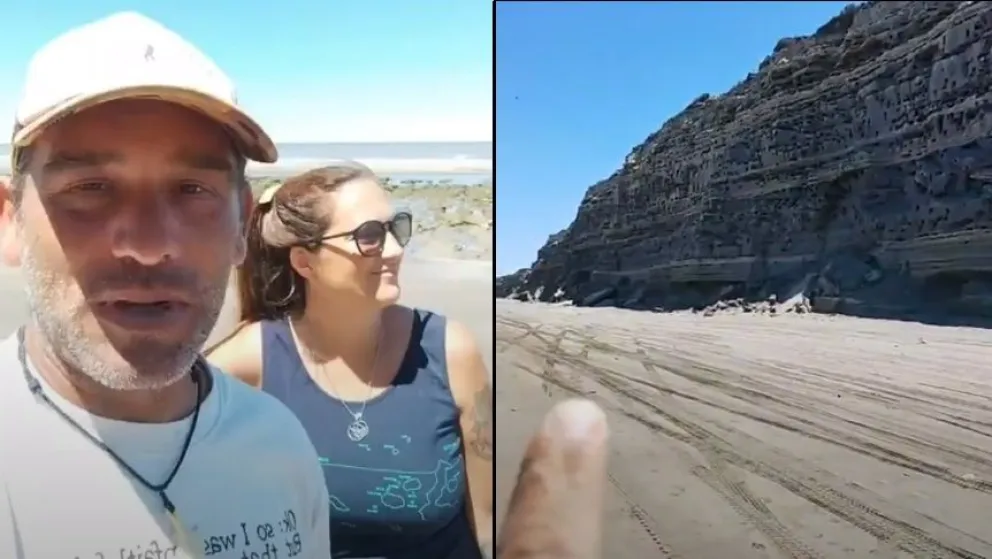 Turistas casi terminaron aplastados tras el derrumbe de un acantilado en El Cóndor