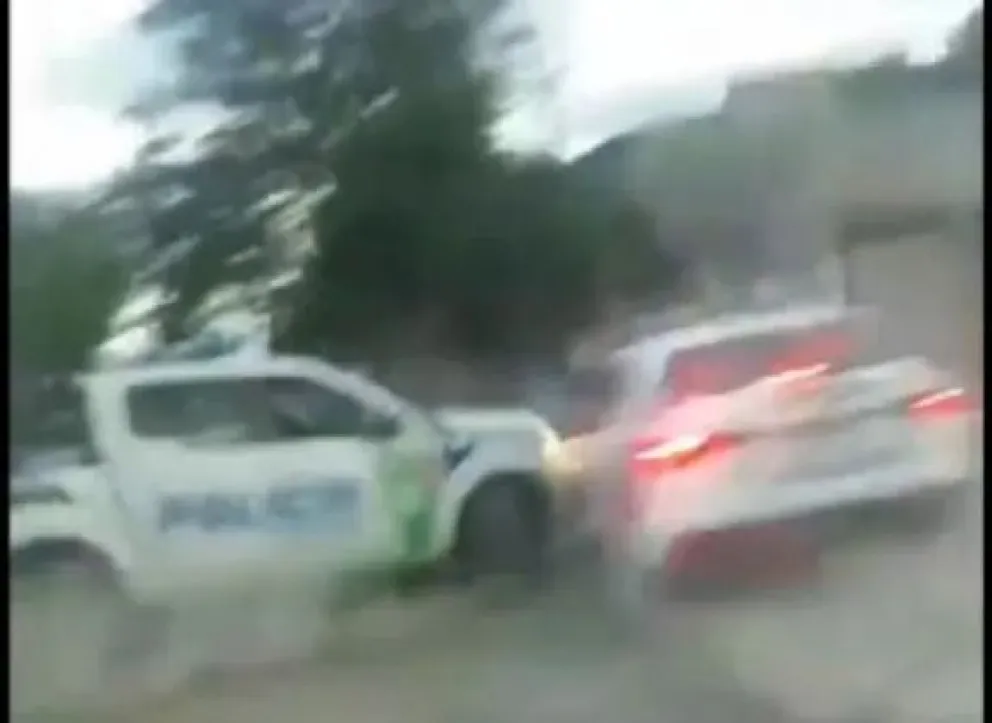 Inédito: dos patrulleros chocaron en plena persecución