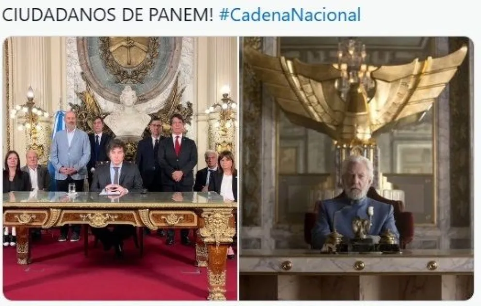 Estallaron los memes tras la cadena nacional de Milei