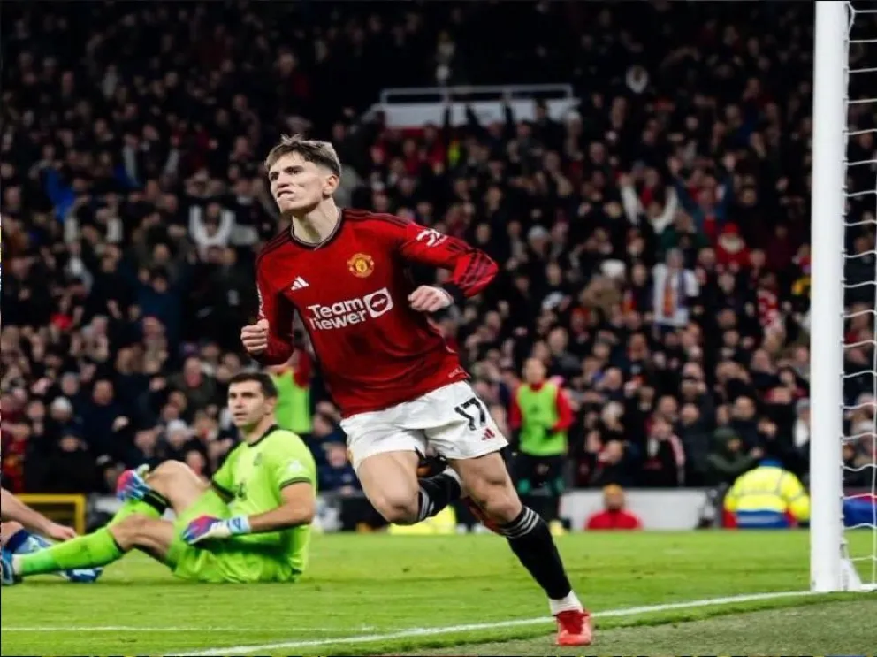 Increíble Garnacho convirtió un doblete en la remontada del Manchester United ante Aston Villa