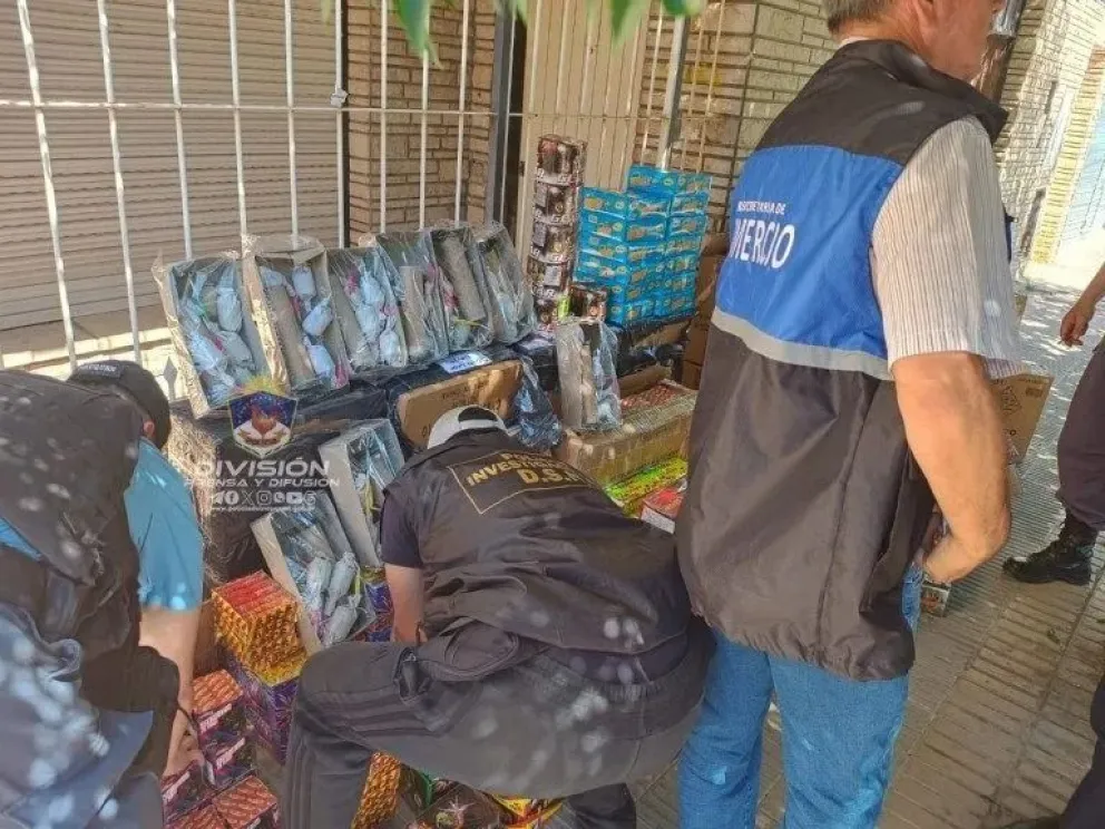 Operativo en conjunto desarticuló una red de venta ilegal de pirotecnia