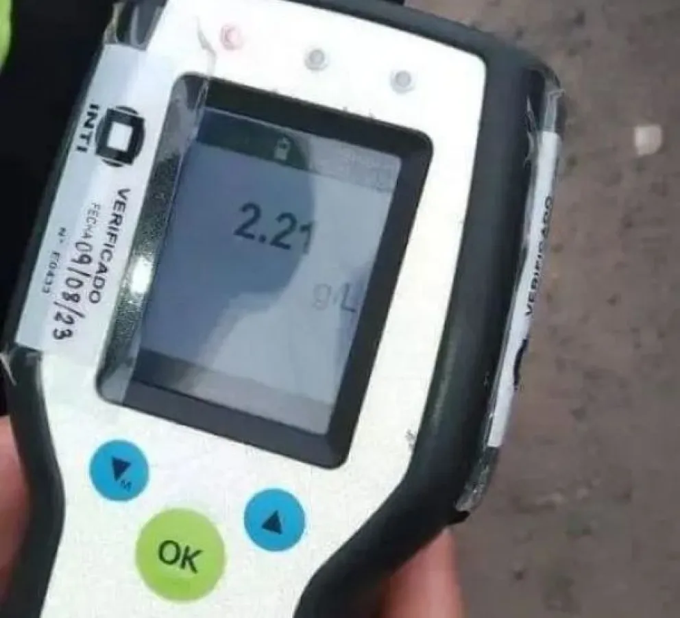 Detuvieron a un conductor ebrio: tenía 2,21 de alcoholemia