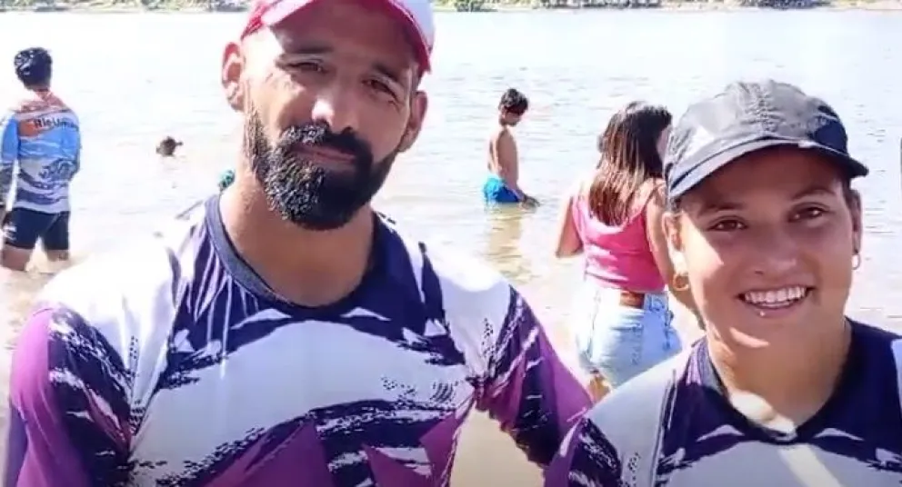 Martina Catalano y Emanuel Carnicero, los campeones del K2 Mixto