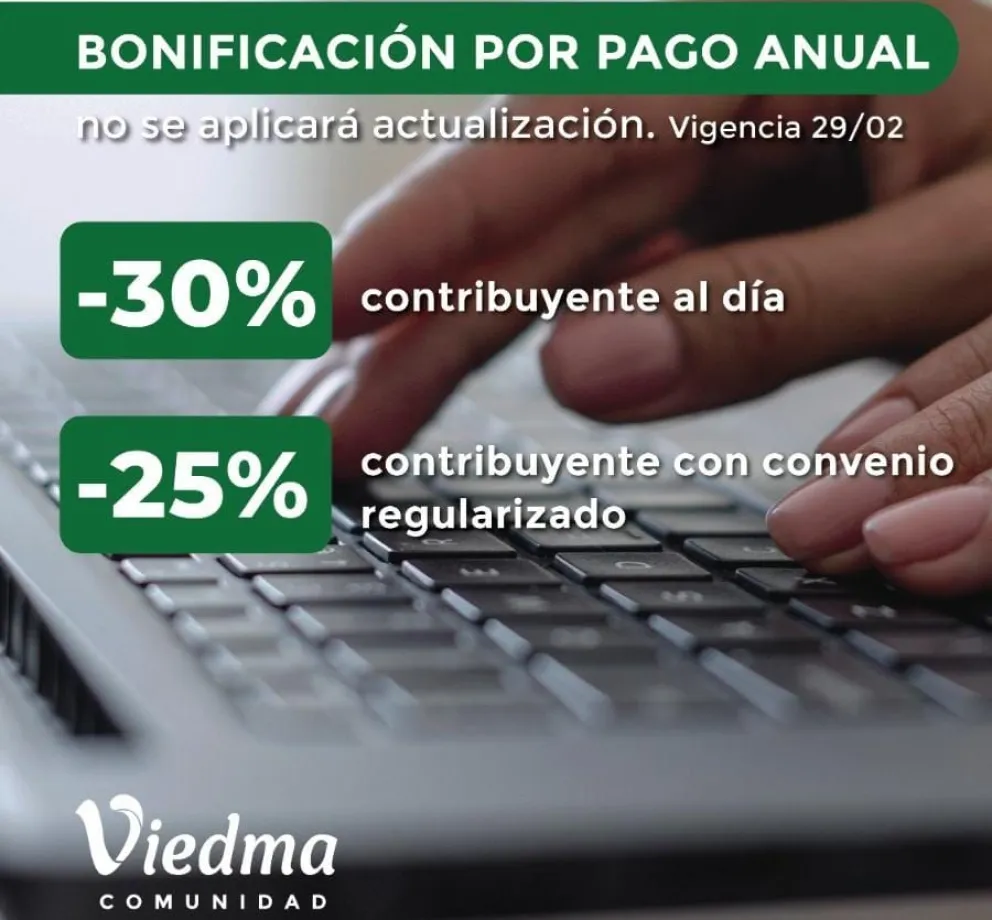 Están vigentes los importantes descuentos realizando el pago anual