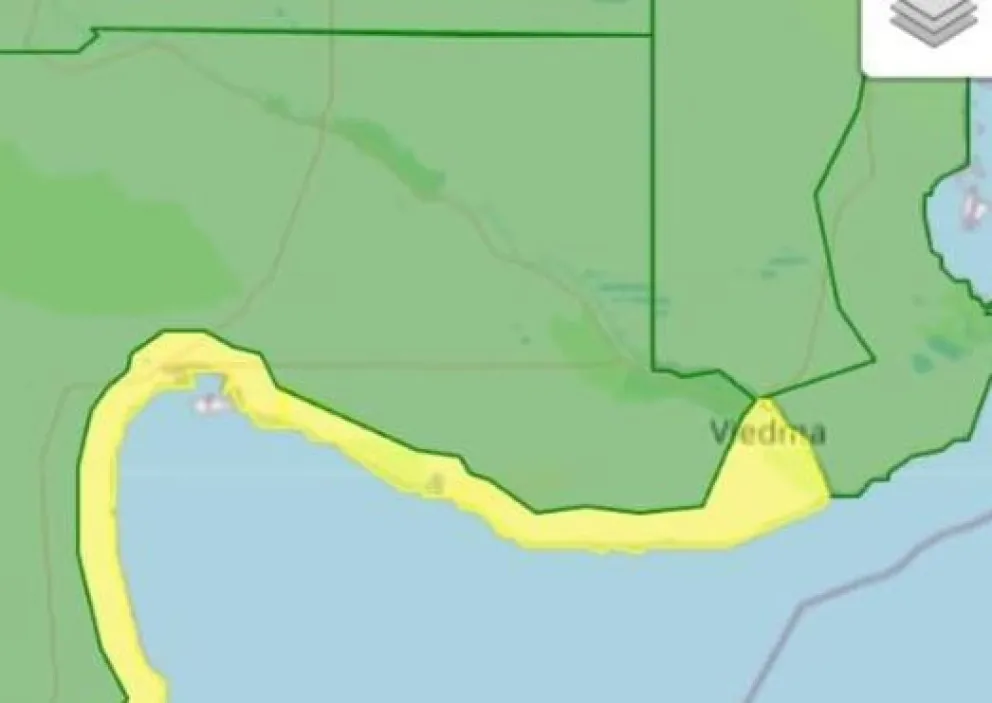 Rige alerta amarillo por fuertes vientos para mañana