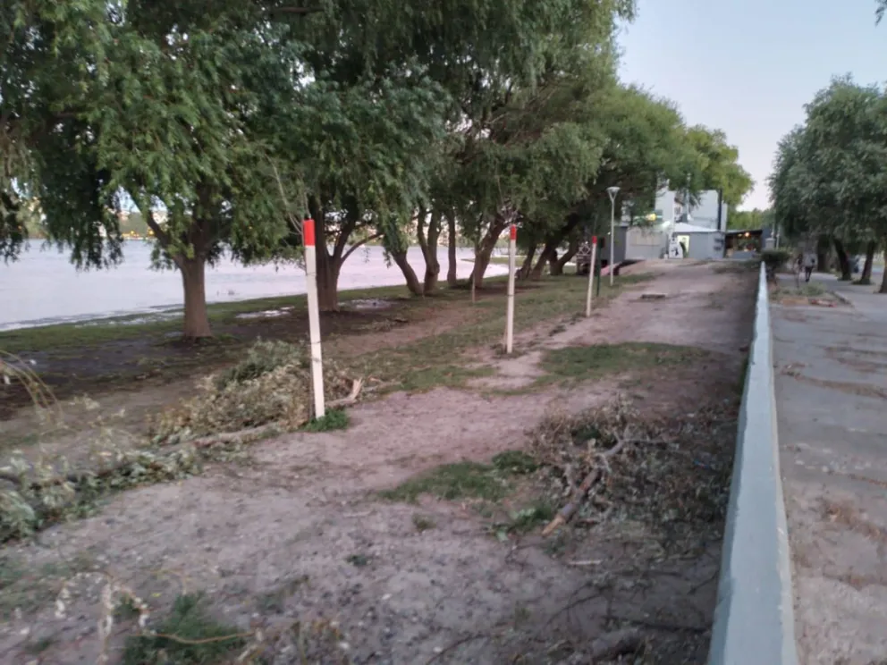 Malos olores, cloacas colapsadas y mugre en la costanera viedmense 