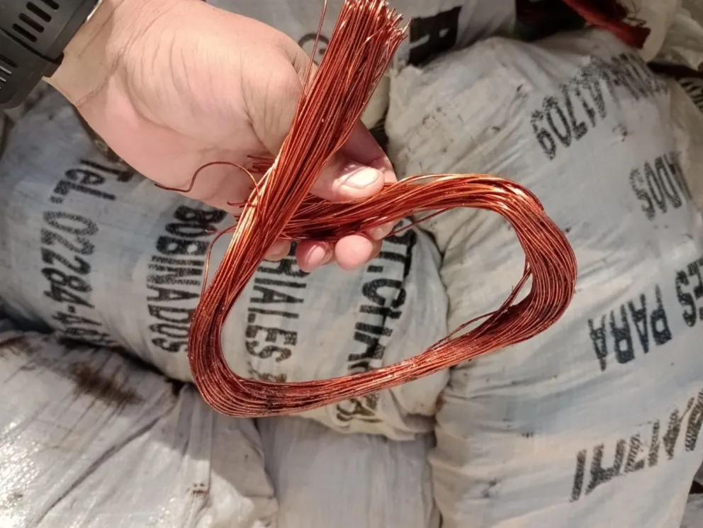 Decomisan una tonelada de cobre 