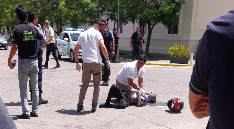 Un motociclista resultó lesionado en una fuerte colisión ocurrida en Belgrano y Laprida