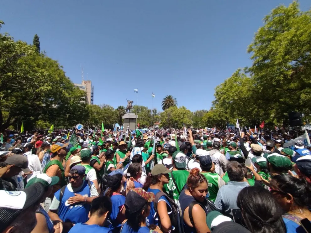 Multitudinaria manifestación en Viedma contra el DNU de Milei