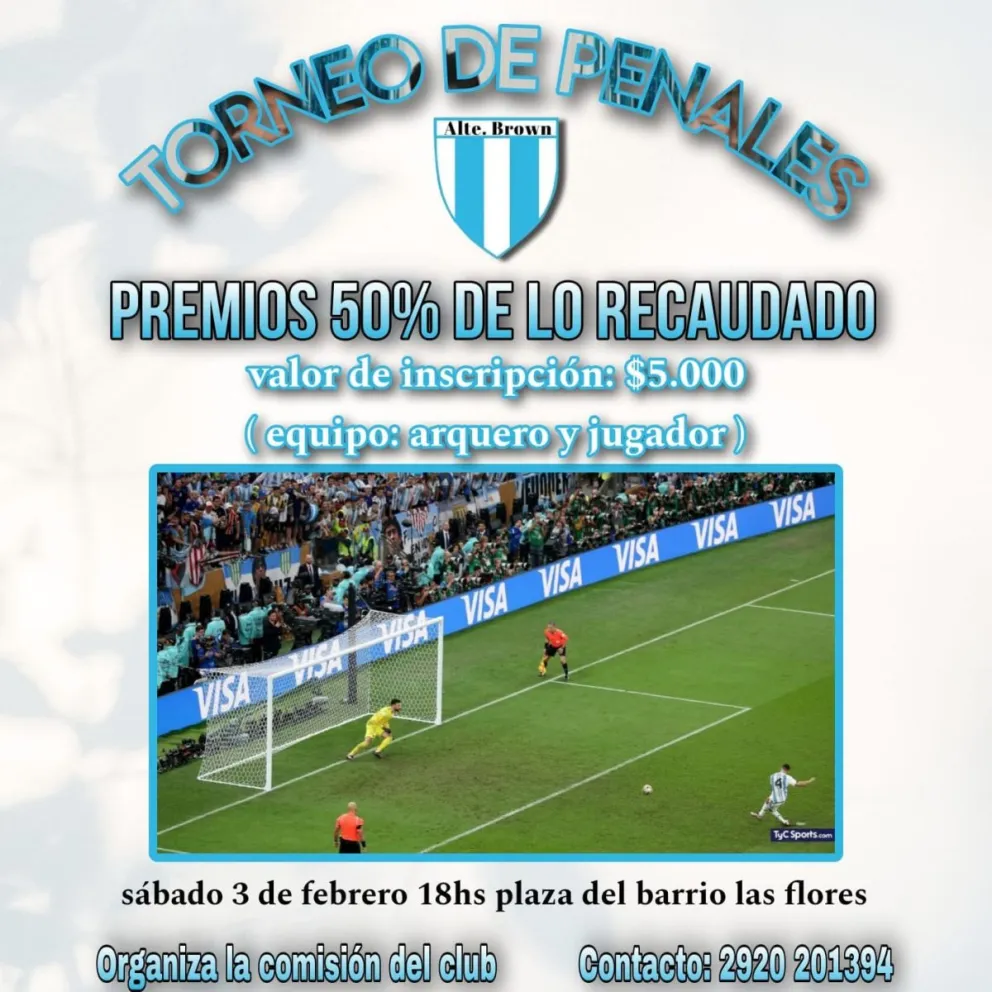 ¿Tenés un Dibu Martínez?: habrá un campeonato de penales en la plaza del barrio Las Flores