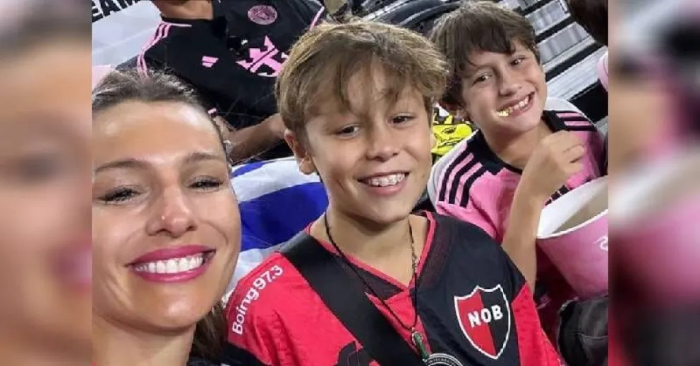 Pampita vive una experiencia emotiva al ver a Messi con la camiseta de Newell's en Miami